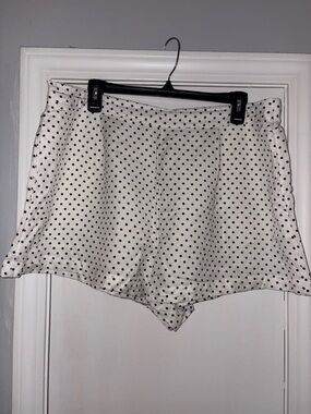 kate spade White with Black Polka Dot Elastic Waist Shorts
